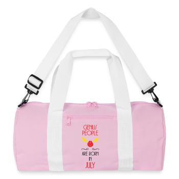 Génie né Juillet Cadeau Bébé - Sac de sport recyclé - rose/blanc - Devant