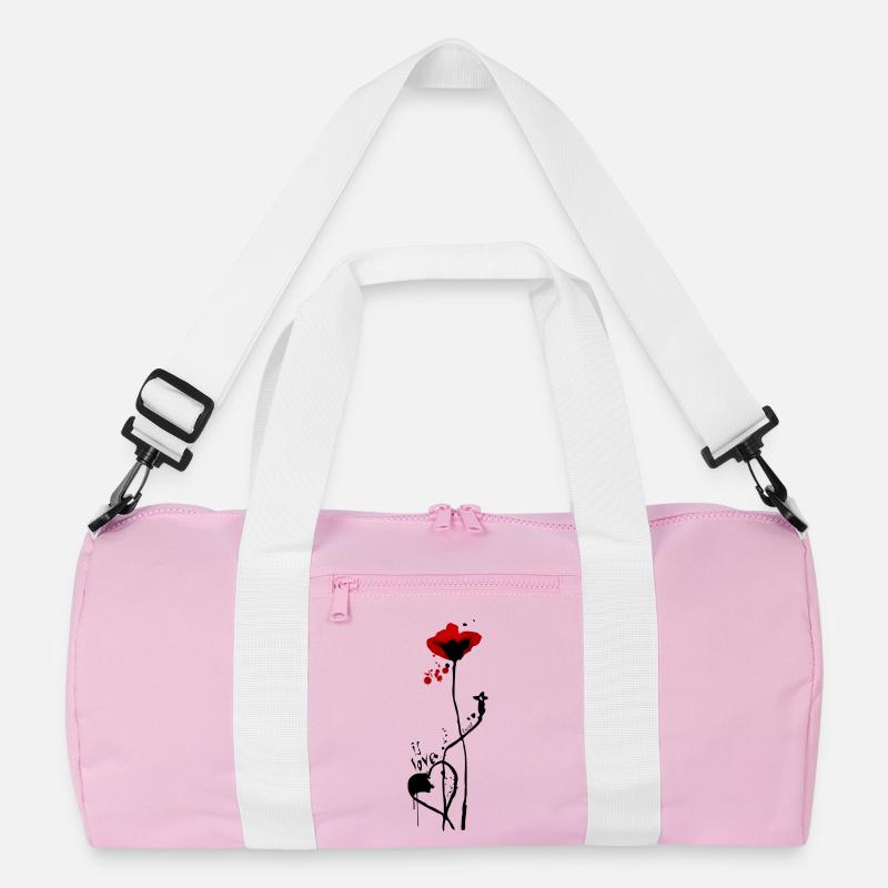 Es ist Liebe.. mit Mohn-Design Recycelte Duffel Bag