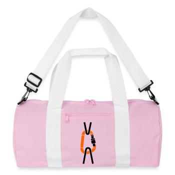 Mouston d’escalade Arboriste à corde Alpiniste - Sac de sport recyclé - rose/blanc - Devant