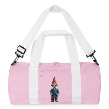 Magie du Schnauzer des Gnomes de jardin - Sac de sport recyclé - rose/blanc - Devant