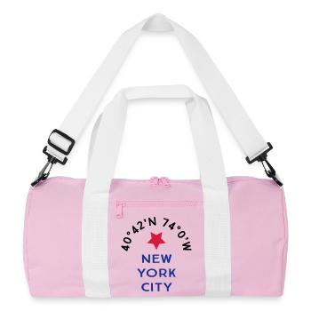 New York City - Recycled Duffel Bag - pink/white - Front