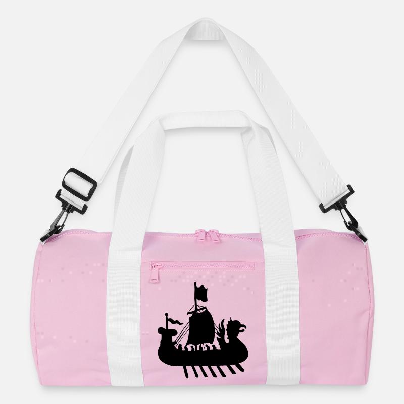 Wikingerboot Schiff Schattenbild Recycelte Duffel Bag