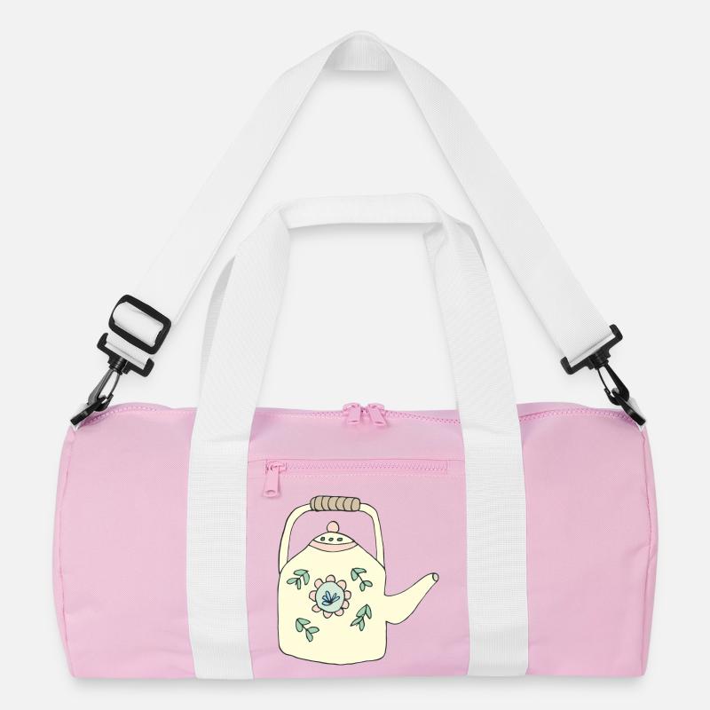 teekanne - Recycelte Duffel Bag - Rosa/Weiß