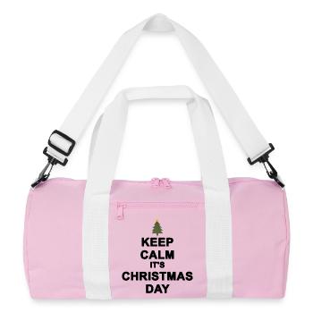 Keep calm Christmas - Recycled Duffel Bag - pink/white - Front