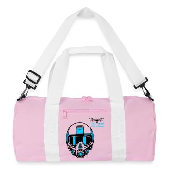 Drohnenpilot 2 - Recycelte Duffel Bag - Rosa/Weiß - Vorne