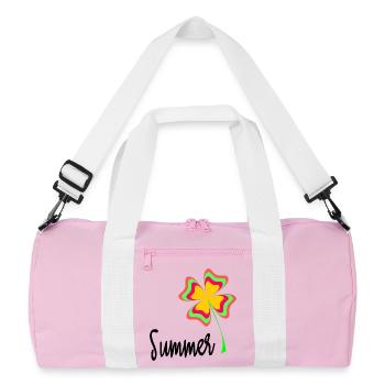 VACANCES. BONNES VACANCES. MAÎTRESSE. MAÎTRE. PROF - Sac de sport recyclé - rose/blanc - Devant
