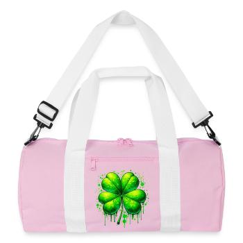 Trèfle à quatre feuilles - Sac de sport recyclé - rose/blanc - Devant