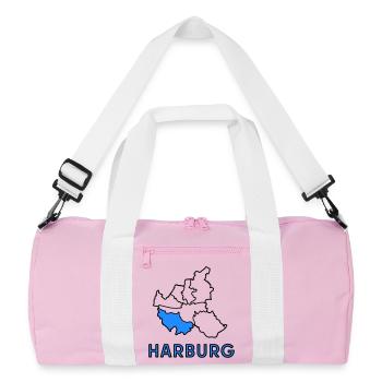 Harburg, a district of Hamburg - Recycled Duffel Bag - pink/white - Front