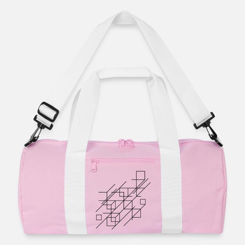 geometric lines design Recycled Duffel Bag