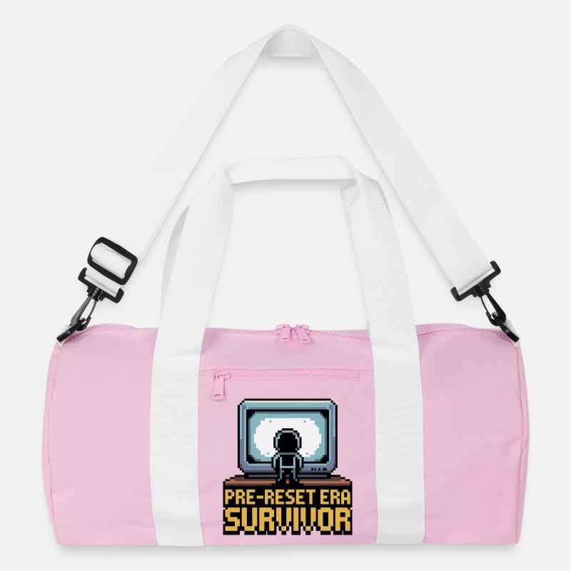 Pixel-Art der Überlebenden vor der Reset-Ära Recycelte Duffel Bag