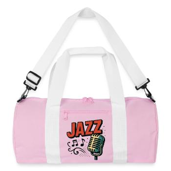 Jazz – Saxophon – Musik - Recycelte Duffel Bag - Rosa/Weiß - Vorne