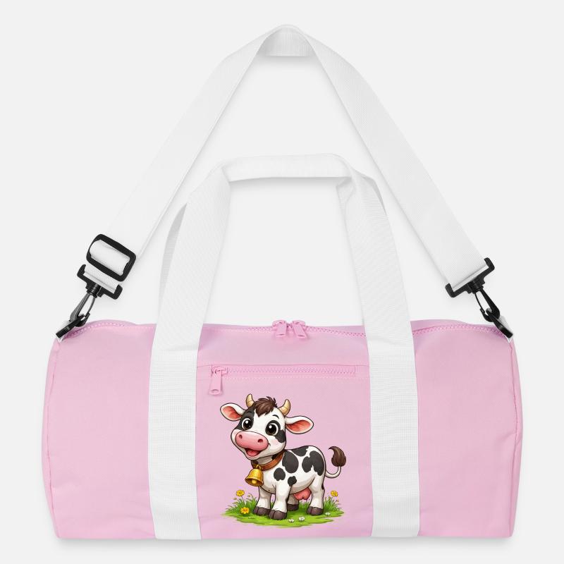 Kuh mit Glöckchen auf Weide Recycelte Duffel Bag