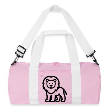 lion - Sac de sport recyclé - rose/blanc - Devant