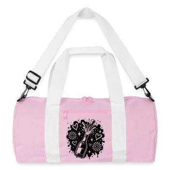 Sektflasche Party Splash Motiv - Recycled Duffel Bag - pink/white - Front
