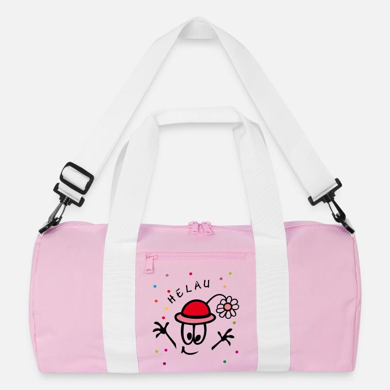 Karneval, Fasching, Comic - Recycelte Duffel Bag - Rosa/Weiß