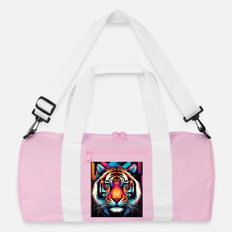 Tiger - Recycelte Duffel Bag - Rosa/Weiß