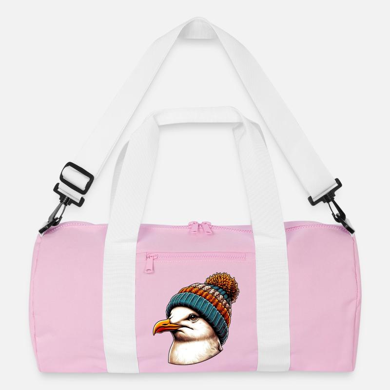 Möwe - Recycelte Duffel Bag - Rosa/Weiß