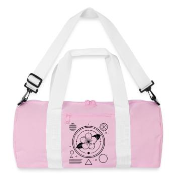 Géométrie florale – Art moderne pour la méditation - Sac de sport recyclé - rose/blanc - Devant