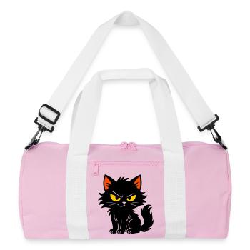 Chaton doux - Sac de sport recyclé - rose/blanc - Devant