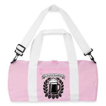Ein Prosit der Gemütlichkeit - Recycelte Duffel Bag - Rosa/Weiß - Vorne
