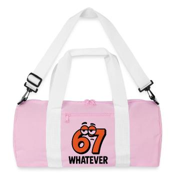 Six Seven : Whatever Italian Brainrot Humour Meme - Sac de sport recyclé - rose/blanc - Devant