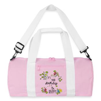 Birthday - Recycled Duffel Bag - pink/white - Front