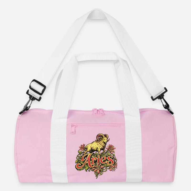Widder-Widder-Blumenwappen Recycelte Duffel Bag