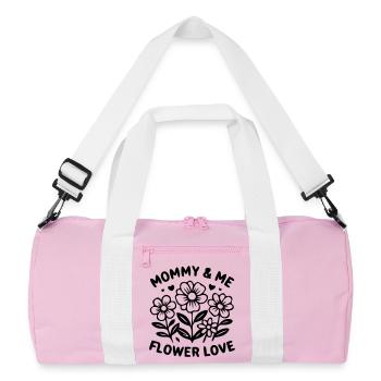 Look fleuri assorti de Maman et moi - Sac de sport recyclé - rose/blanc - Devant