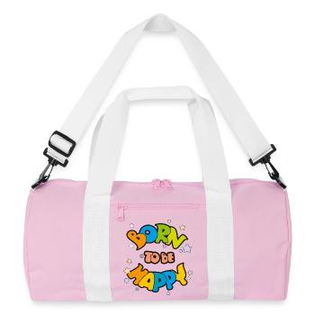 Born to be Happy - Recycled Duffel Bag - pink/white - Front