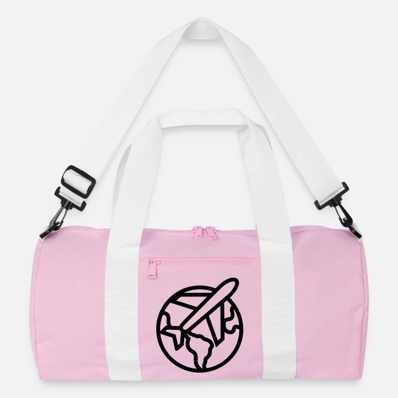 Reise - Recycelte Duffel Bag - Rosa/Weiß