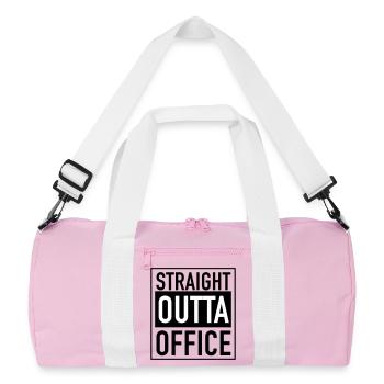 Tout droit sorti du bureau - Sac de sport recyclé - rose/blanc - Devant