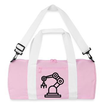 robotic arm - Recycled Duffel Bag - pink/white - Front