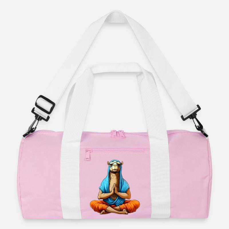 Yoga Kamel - Recycelte Duffel Bag - Rosa/Weiß
