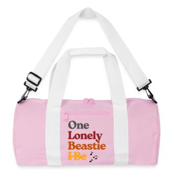 Ein einsames Biest-Tee Art - Recycelte Duffel Bag - Rosa/Weiß - Vorne