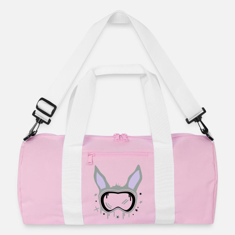 Skihase - Recycelte Duffel Bag - Rosa/Weiß