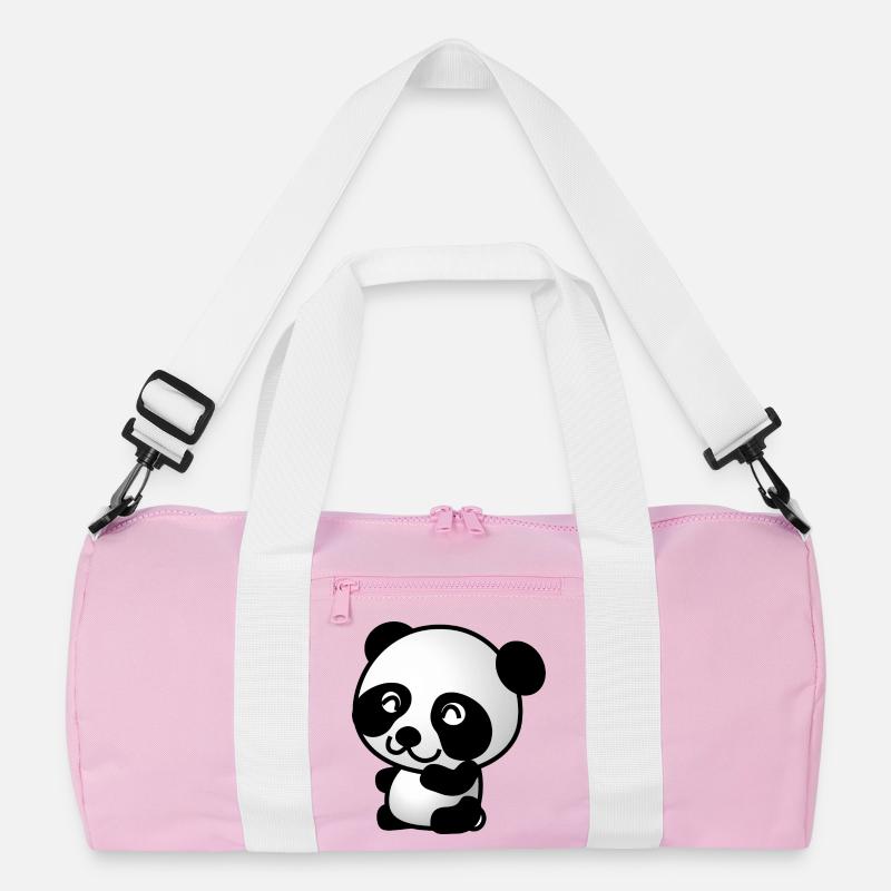 Panda - Recycelte Duffel Bag - Rosa/Weiß