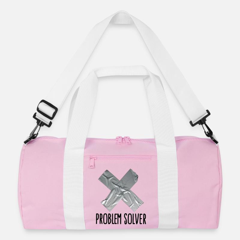 Funny Tape Man Father Problem solver Recycled Duffel Bag