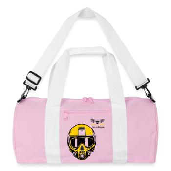 Drohnenpilot 3 - Recycelte Duffel Bag - Rosa/Weiß - Vorne