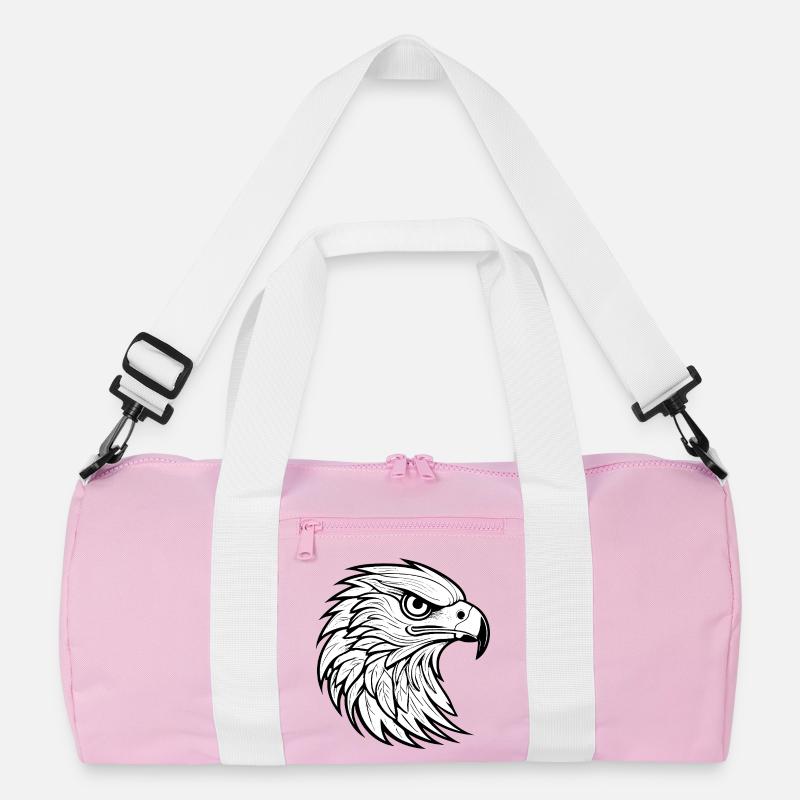 Stylized eagle head design Recycled Duffel Bag