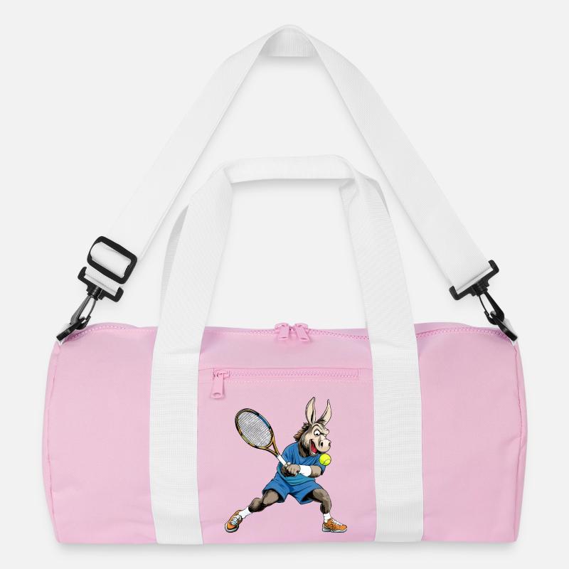 Esel Tennis - Recycelte Duffel Bag - Rosa/Weiß