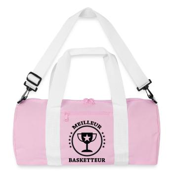Best Basketball Player - Recycled Duffel Bag - pink/white - Front