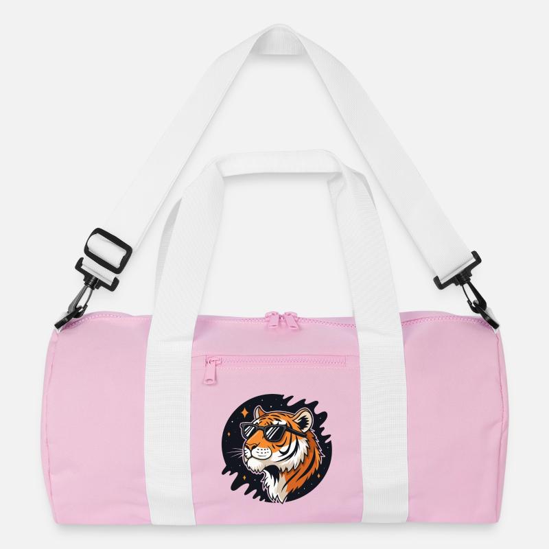 Kosmische Tigerbrille Recycelte Duffel Bag