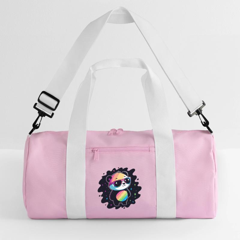 Panda Rainbow Galaxy Coole Brillen Recycelte Duffel Bag