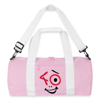 Wow, 40 ans! - Sac de sport recyclé - rose/blanc - Devant