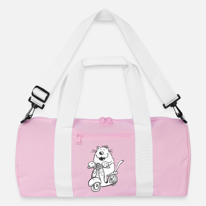 Lustige Katze Auf Roller Comicfigur Fun Geschenk Recycelte Duffel Bag