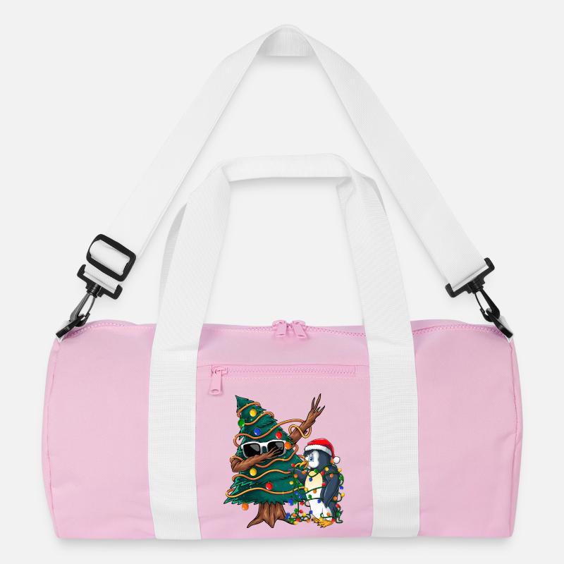 Dapping Tannenbaum -Dapping Weihnachtspullover - Recycelte Duffel Bag - Rosa/Weiß