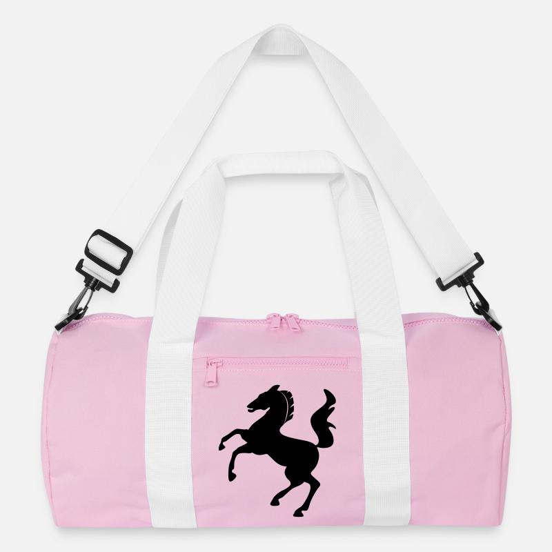Horse Symbol Dynamically Jumping Recycled Duffel Bag