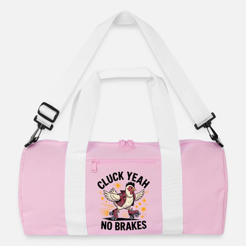 Geflügeltes Roller-Derby-Küken - Recycelte Duffel Bag - Rosa/Weiß