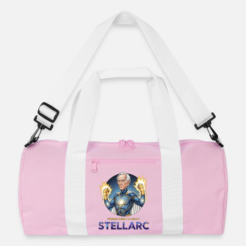 Stellarc Kosmischer Held - Recycelte Duffel Bag - Rosa/Weiß