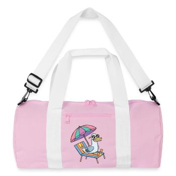 Seagull part en vacances - Sac de sport recyclé - rose/blanc - Devant